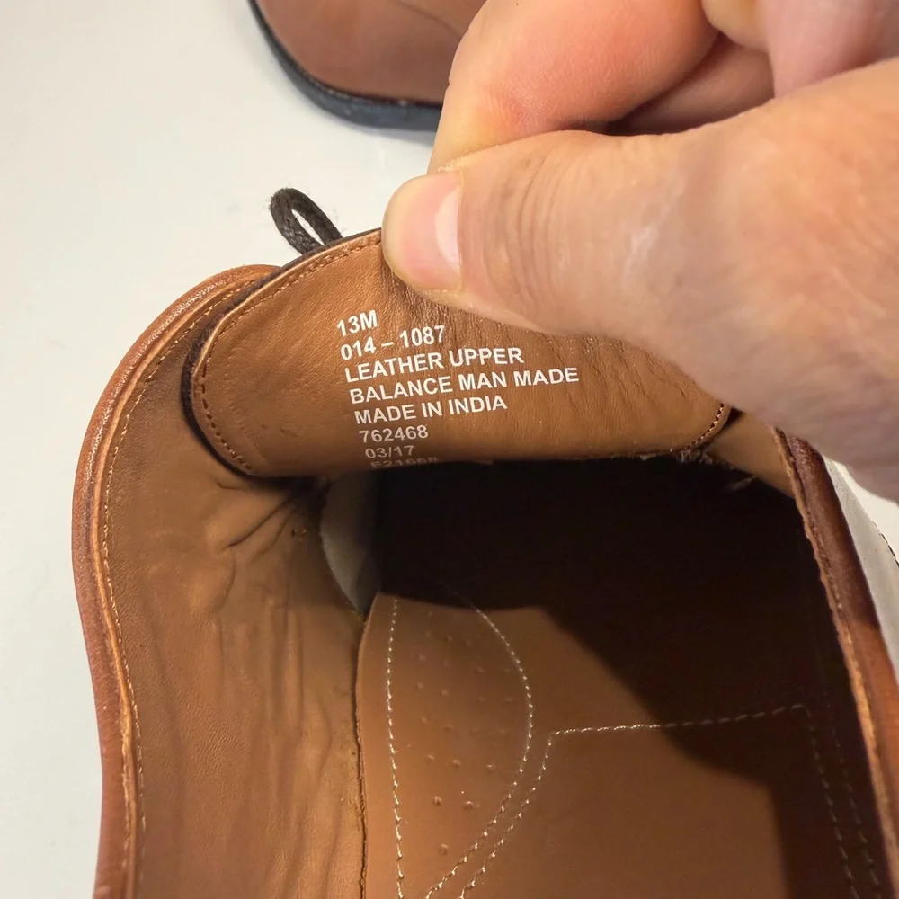 Stafford Mens Dress Shoes Lace Up Italian Leather Upper F21668‎ Brown Size 13